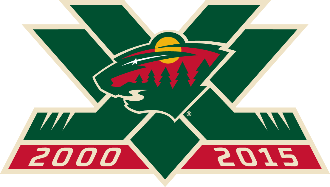 Minnesota Wild 2015 Anniversary Logo fabric transfer